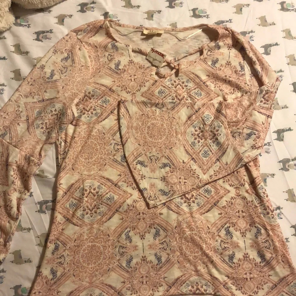 Style & Co bell sleeve knit top
